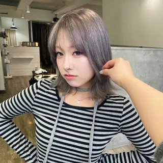 ミディアム 檜谷 晴　顔周りカットのヘアスタイル