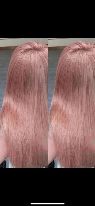 セミロング カラー 【体験】韓国 メイク&ヘア天神のヘアスタイル