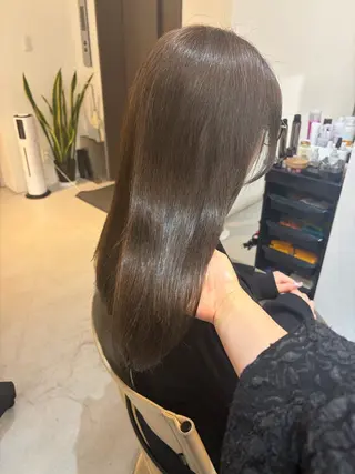 セミロング ✨色持ちの良い艶 カラー✨蟹江真世のヘアスタイル