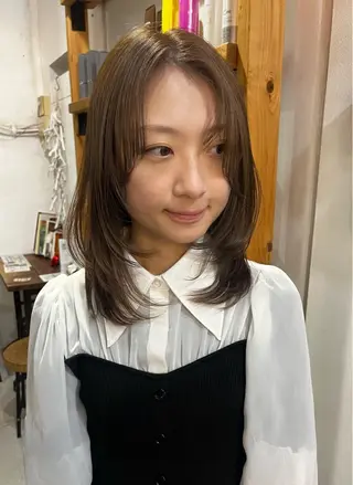 ミディアム カラー 🎀Yamasaki Yui🎀のヘアスタイル