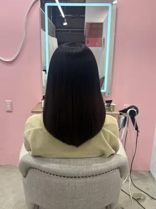 ミディアム Miu 名古屋カット ミディアム/ピンク髪のヘアスタイル