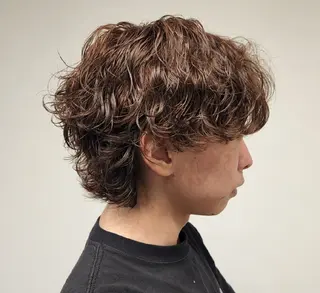 ミディアム パーマ メンズ カラー 【イケメン風パーマ】 SHOFYのヘアスタイル