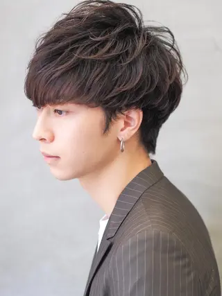 メンズ ショート・ボブ 徳竹淳一のヘアスタイル