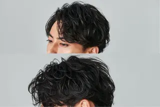 ショート パーマ 池袋センターパート No.1 裕大のヘアスタイル