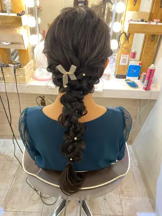セミロング ヘアメイク エンカレッジのヘアスタイル