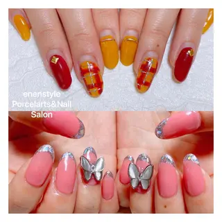 ミディアム ネイル 🐾enen style 🐾のネイルデザイン
