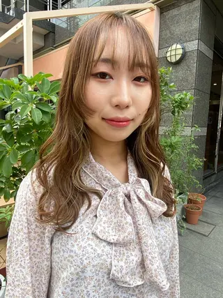 ロング カラー ユ カのヘアスタイル
