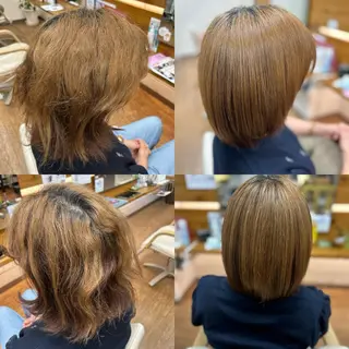 ミディアム 神谷 千明のヘアスタイル