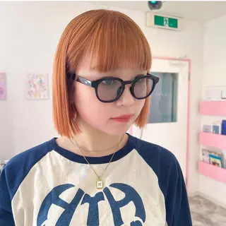 ショート カラー 🎀ピンクベージュ/ 梅田/茶屋町🎀のヘアスタイル