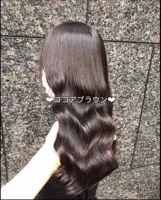 ロング カラー さくら/似合わせレ イヤー/艶カラー🖤のヘアスタイル