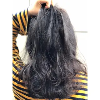 ロング カラー パーソナルカラー診断 できます 木曽 主博のヘアスタイル