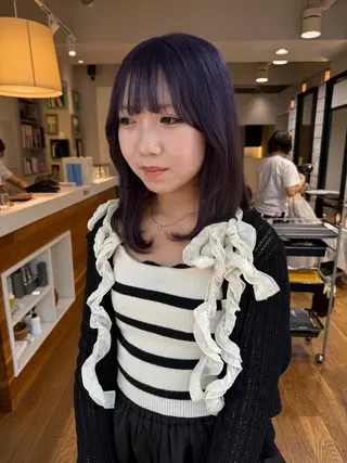 ロング 松本  夏海のヘアスタイル