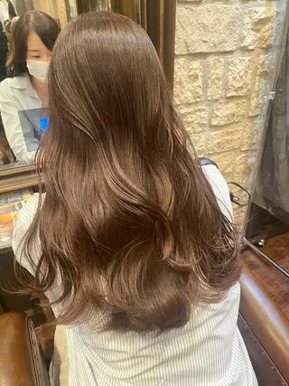 ロング カラー ブリーチカラー⸜♡⸝ クルミ🐍のヘアスタイル