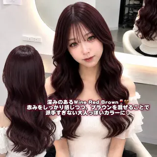 ロング カラー 韓国/池袋ワンカラー 🩶kaede🩶のヘアスタイル