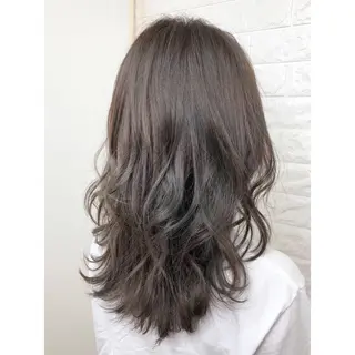 ミディアム カラー 髪質改善特化KIZU /ブリーチ縮毛矯正のヘアスタイル