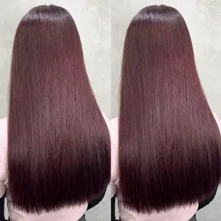 ロング カラー Rin♡透明感ピンク 🎀白肌ラベンダーのヘアスタイル