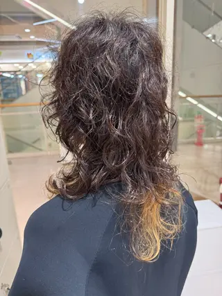 セミロング カラー パーマ 田村 大輔のヘアスタイル
