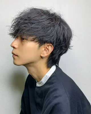 ミディアム パーマ メンズ 【メンズパーマ】 I-LANDのヘアスタイル