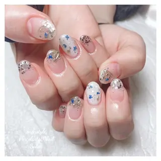 ミディアム ネイル 🐾enen style 🐾のネイルデザイン