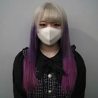 ロング カラー のぐち ゆうき/ ブリーチ デザインのヘアスタイル