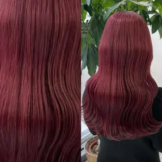 ロング カラー 金山 律　暖色系カラーのヘアスタイル