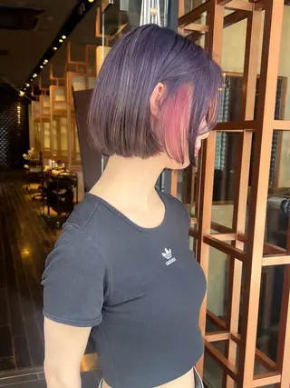 ショート カラー Aya/四条烏丸/ 酸性ストレートのヘアスタイル