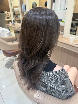 セミロング カラー ヘアアレンジ 韓国ヘアメイク🎀/ 縮毛矯正✨山本媛香のヘアスタイル