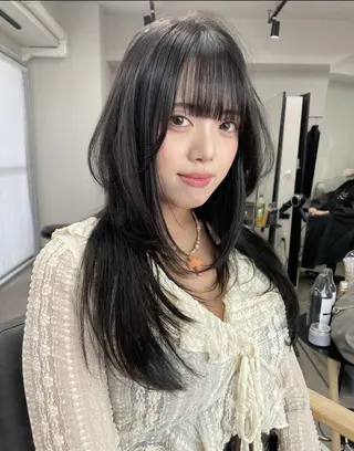 ロング カラー 暖色カラー✨代表しげ オグジュアリーのヘアスタイル