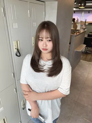 ロング カラー AIRI/難波/ ハイトーン/髪質改善のヘアスタイル
