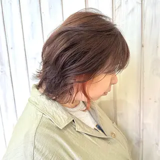 ミディアム カラー ヘアアレンジ 原宿/韓国ボブ /くびれボブ/優希のヘアスタイル
