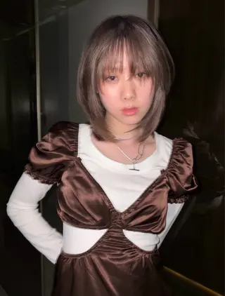 ミディアム カラー 🩵🫧ふちゃく はるな🫧🩵のヘアスタイル
