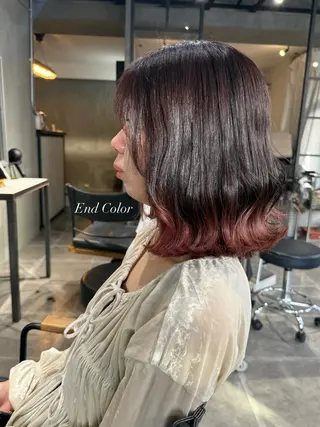 ミディアム 佐伯 桃のヘアスタイル