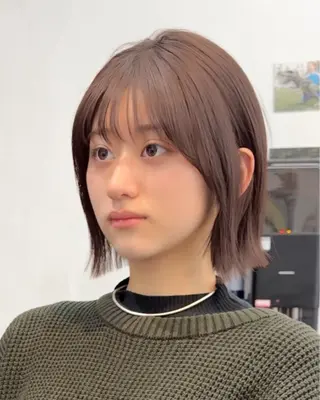ミディアム カラー 顔周り✂️透明感 レイヤー/みっきーのヘアスタイル