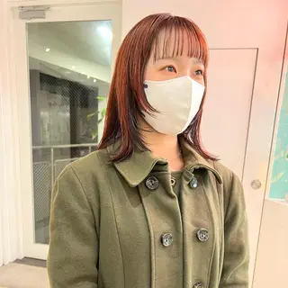 ミディアム カラー 朝が楽になるパーマ /ミリヤのヘアスタイル