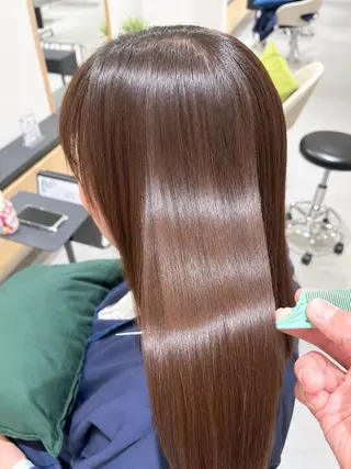 セミロング カラー 柳澤 武宏のヘアスタイル