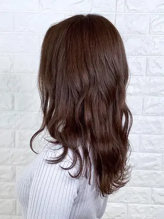 セミロング カラー 髪質改善縮毛矯正 美容師✂️山崎竜二のヘアスタイル