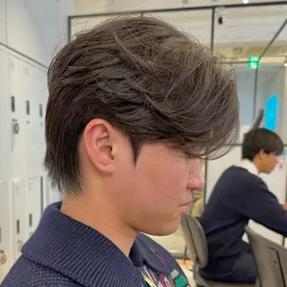 カラー メンズ ハイトーン/パーマ/ メンズ / 新宿🌐のヘアスタイル
