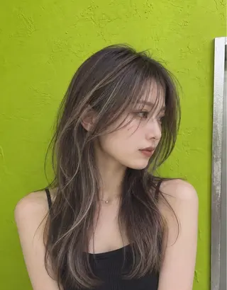 セミロング カラー 湘南台ORCO 店長 ✨RYUのヘアスタイル