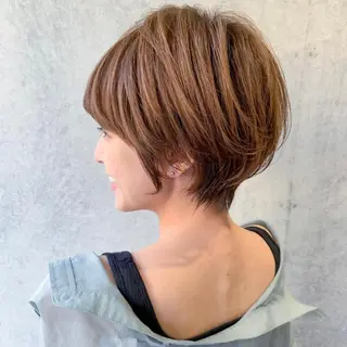 ショート カラー 縮毛矯正/レイヤー taiga🧡のヘアスタイル