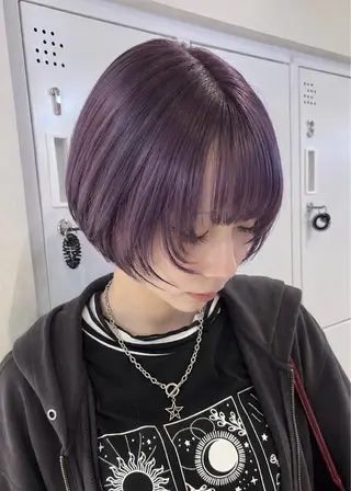 ショート カラー あれん/ブリーチ特化 🫐韓国ハイトーンのヘアスタイル