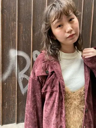 ミディアム カラー パーマ ヘアアレンジ キッズ ネイル マツエク・マツパ 🫧umu.🫧韓国 /レイヤーカットのヘアスタイル