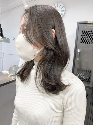 ミディアム カラー 樫原裕二/似合わせ カット/透明感カラーのヘアスタイル