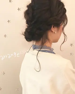 ミディアム ヘアアレンジ 市川 千夏のヘアスタイル