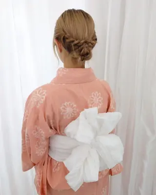 ヘアアレンジ カラー ミディアム かわい ゆうな 髪質改善/縮毛矯正のヘアスタイル
