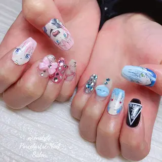 ミディアム ネイル 🐾enen style 🐾のネイルデザイン
