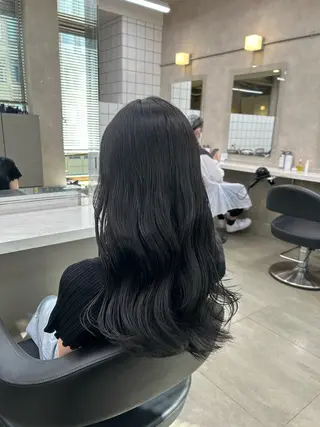 ミディアム カラー パーマ ヘアアレンジ メンズ キッズ ネイル マツエク・マツパ アイブロウ 🦋縮毛/韓国レイヤ ー/透明感カラー🦋のヘアスタイル