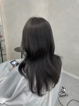 ロング カラー 韓国レイヤー/透明感 カラー🖤アイナのヘアスタイル