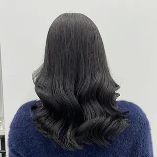 セミロング カラー ヘアアレンジ 縮毛矯正/髪質改善/ ブリーチ毛/木元渓太のヘアスタイル
