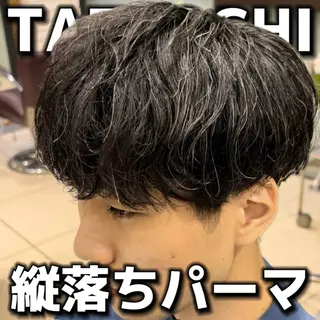 メンズ 🪶フェザーパーマ& 縦落ちパーマ/かずまのヘアスタイル
