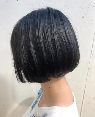ショート ボブ/縮毛/レイヤー モトナリのヘアスタイル